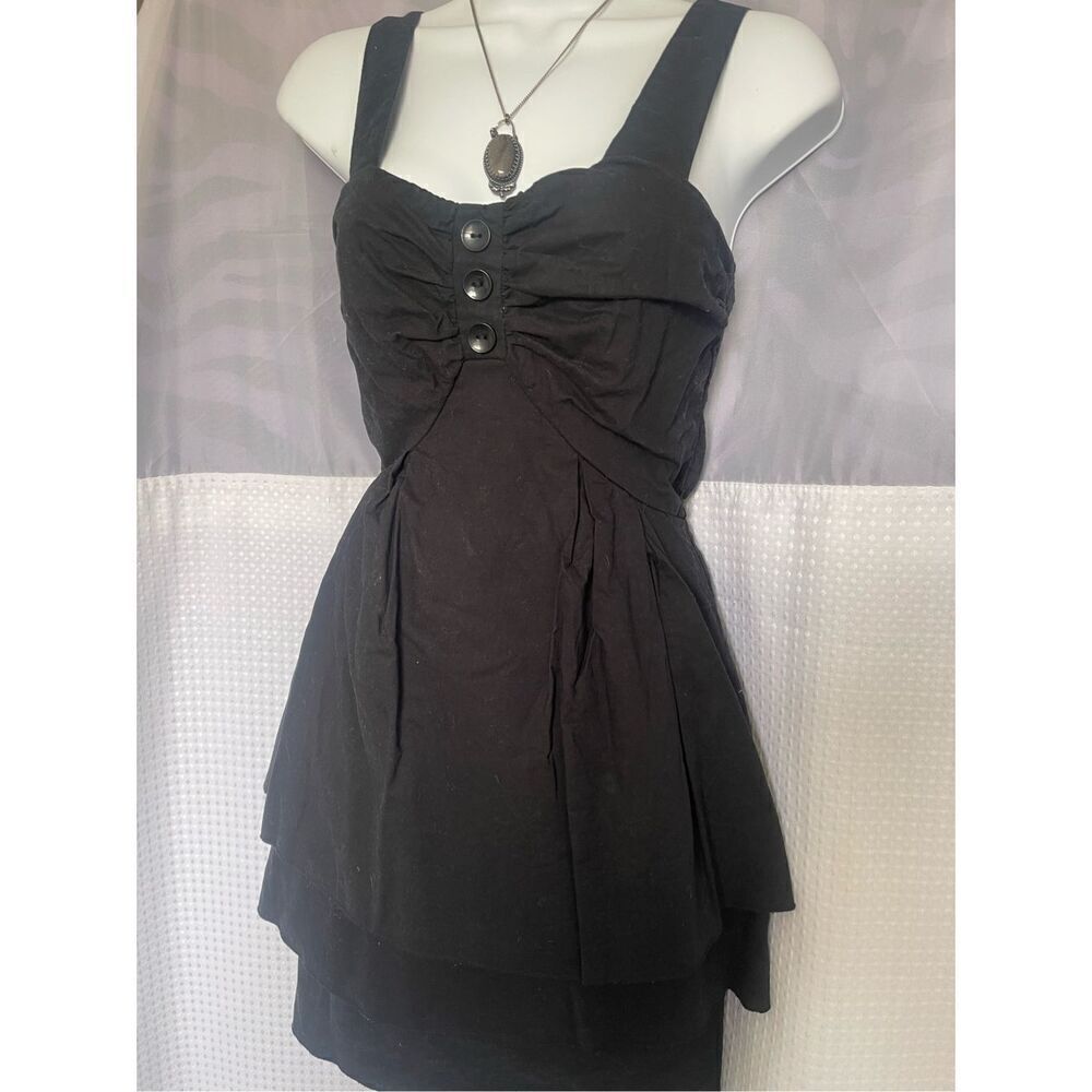 Black Cotton Tank Summer Dress - Picture 2 of 4